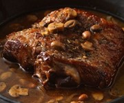 Braised shoulder of lamb with mushrooms recipe